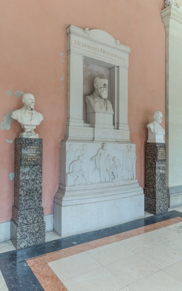 Hermann Nothnagel (1841-1905), physician, Nr. 119, bust (marble) in the Arkadenhof of the University of Vienna-2762-HDR