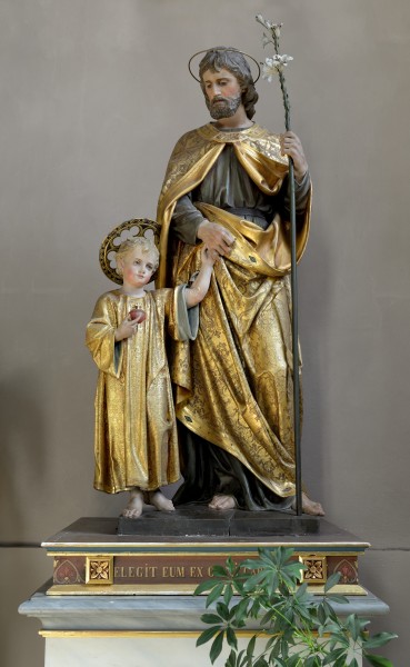 Hl Josef mit Jesuskind Pfarrkirche St. Ulrich Gröden Ferdinand Demetz