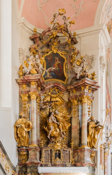Holy Trinity altar, St Peter's and Paul's church, Oberammergau, Bavaria, Germany