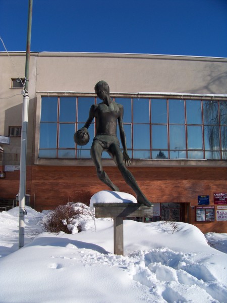 Hradec Králové, socha před sportovní halou