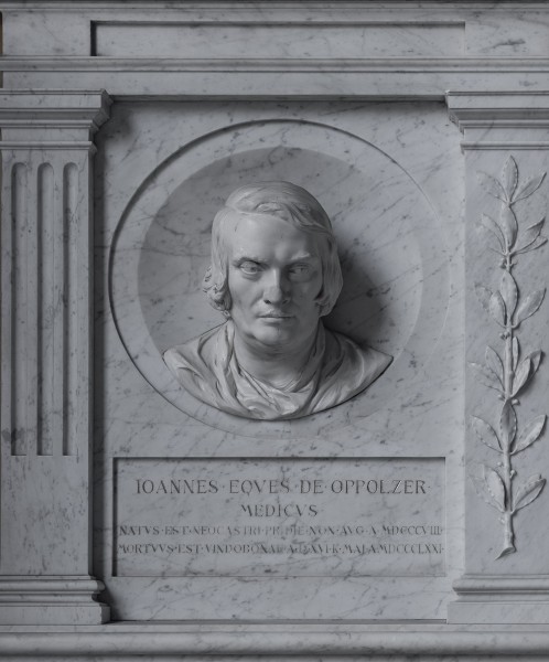 Johann von Oppolzer (1808-1871) Nr. 89, relief (marble) in the Arkadenhof of the University of Vienna-2369-HDR-Bearbeitet-2