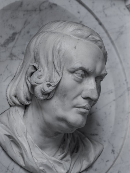 Johann von Oppolzer (1808-1871) Nr. 89, relief (marble) in the Arkadenhof of the University of Vienna-2469-HDR