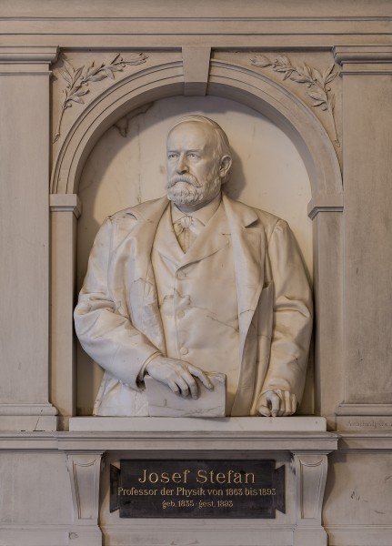 Josef Stefan (1815-1898), Nr. 93 halfrelief (marble) in the Arkadenhof of the University of Vienna-2019-HDR