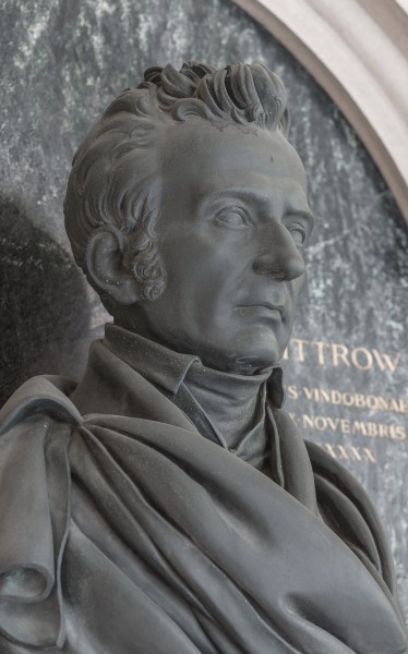 Joseph Johann von Littrow (1781-1840), Nr. 95 bust (bronce) in the Arkadenhof of the University of Vienna--2449