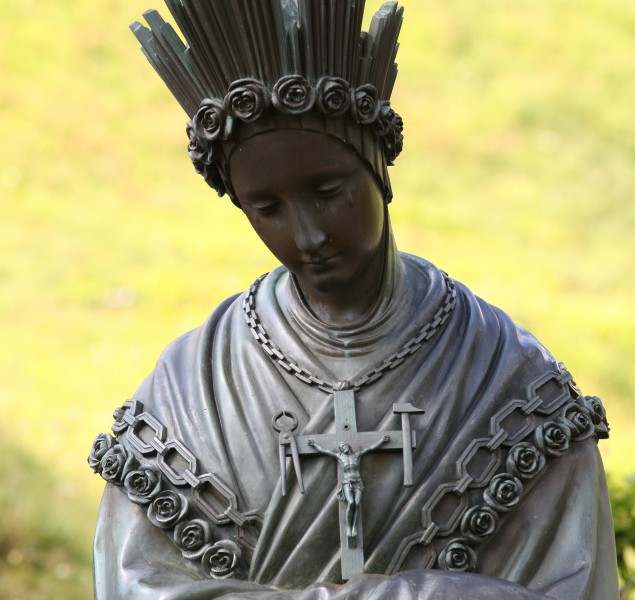 a statue near the La Salette sanctuary, France, Europe, August 2013, picture 3