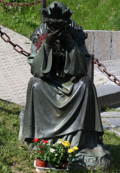 a statue in the La Salette sanctuary, France, Europe, August 2013, picture 11