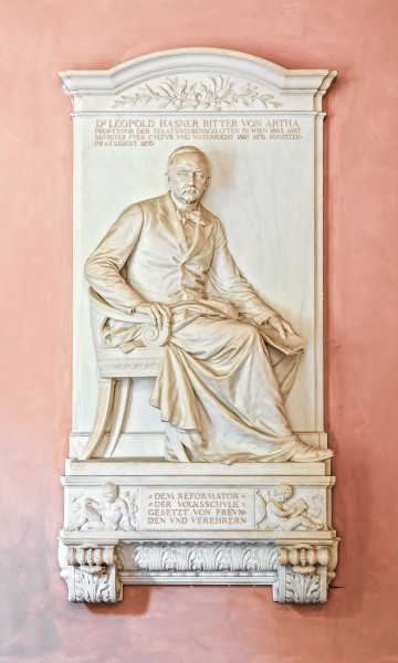 Leopold Hasner von Artha (Nr. 56) Bust in the Arkadenhof, University of Vienna-9235-Bearbeitet-Bearbeitet-2
