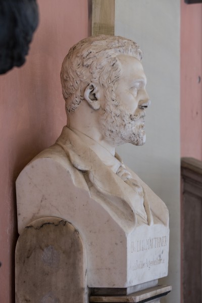 Ludwig Mauthner (1840-1894), physician, Nr. 126, bust (marble) in the Arkadenhof of the University of Vienna-3571