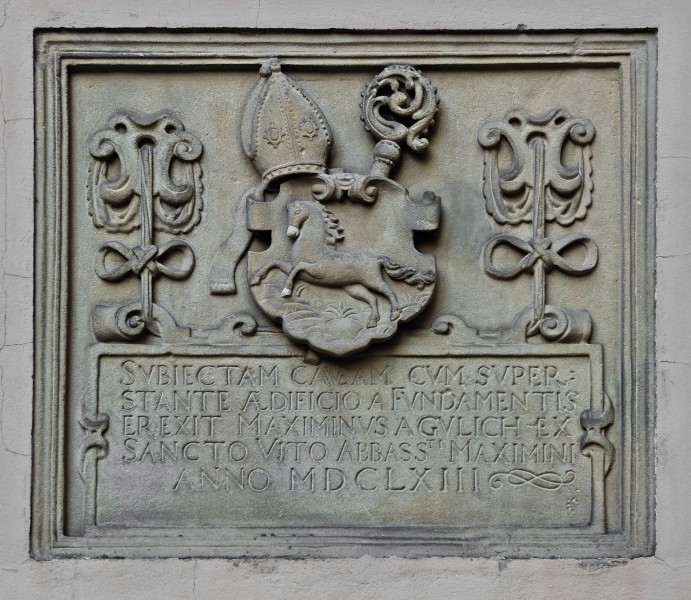 Luxembourg City Hôtel St Maximin plaque west