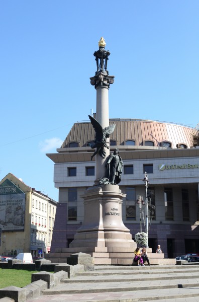 Adam Mickiewicz memorial in Lviv city, Ukraine, Europe, September 2012