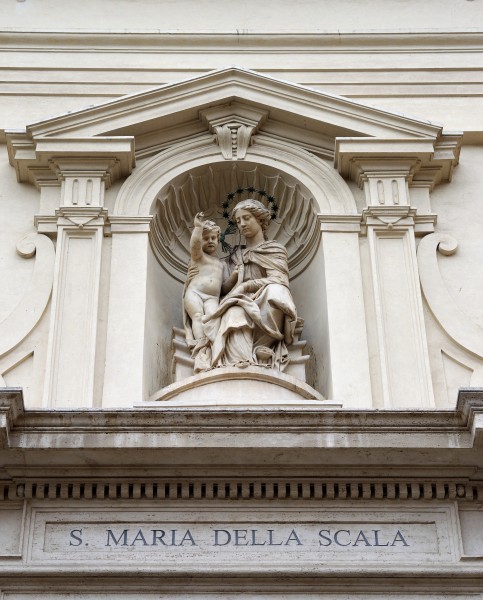 Madonna with child on Santa Maria della Scala (Rome)