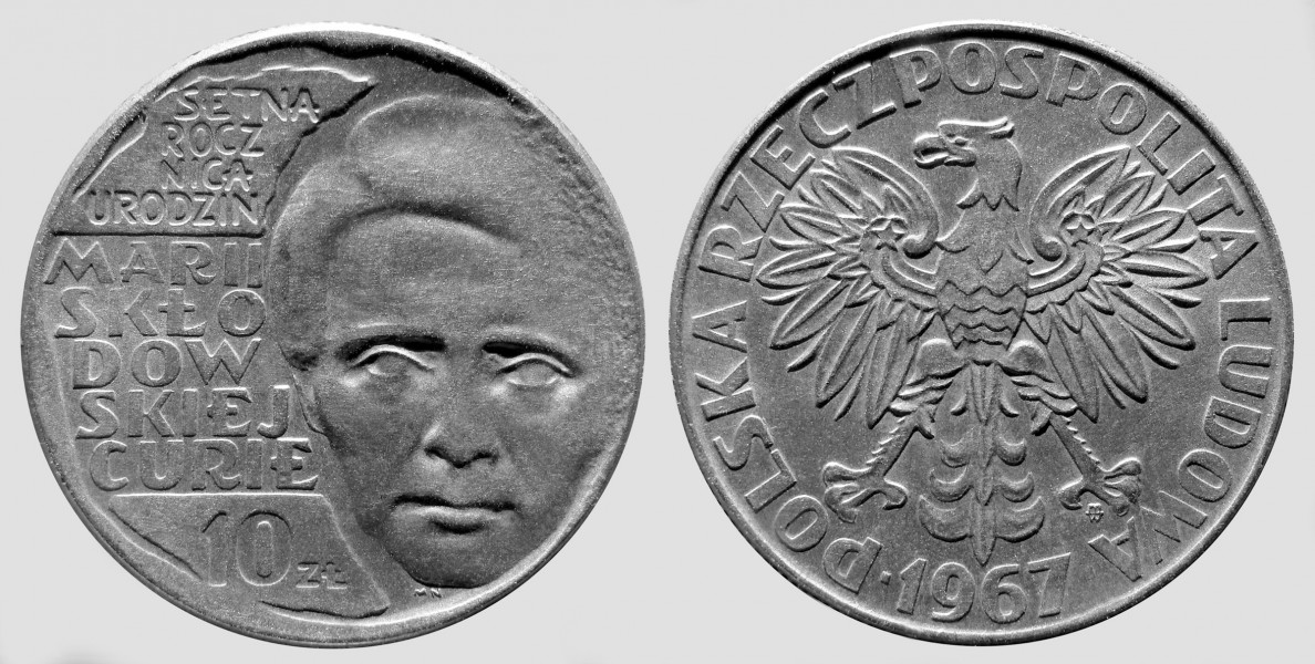 Marie Curie Polish coin 1967