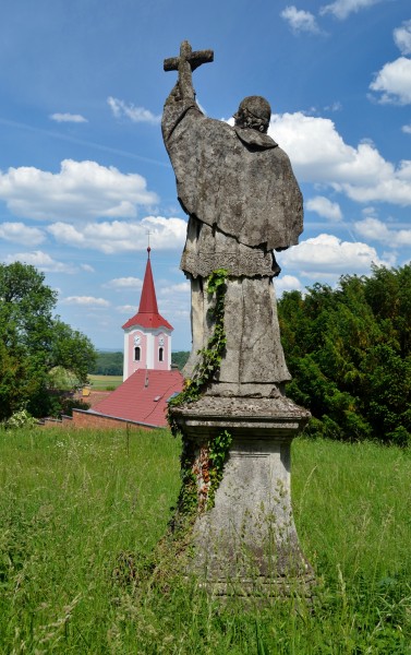 Mausoleum Althan, Murstetten - statue of John of Nepomuk