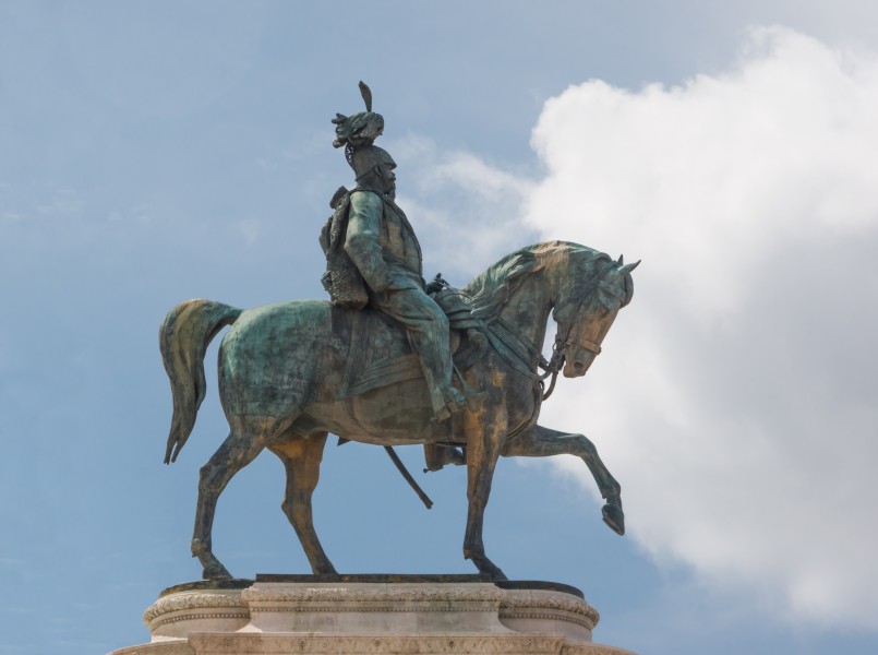Monument Victor Emmanuel II right profile, Rome, Italy