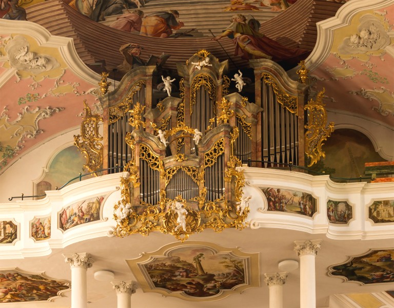 Organ, Saint Peter and Paul church, Oberammergau, Bavaria, Germany