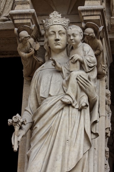 Paris - Cathédrale Notre-Dame - Portail de la Vierge - PA00086250 - 019