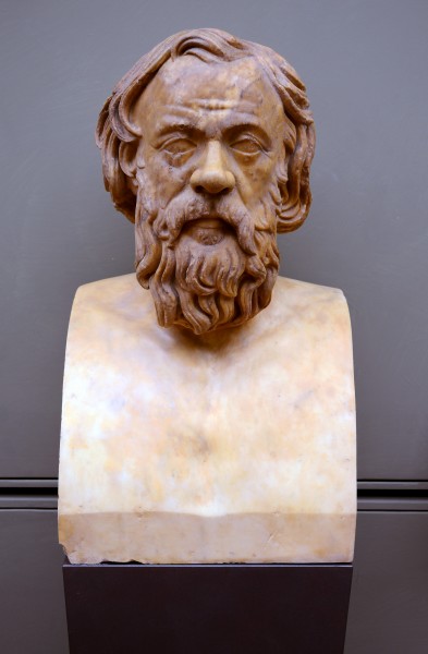 Portrait of a man on a herm (Known as Socrates)
