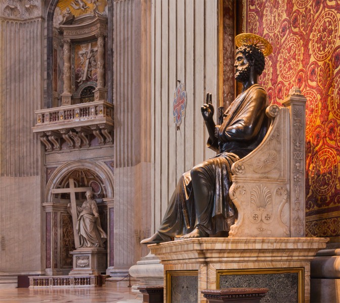 Saint Peter's Statue Saint Peter's Basilica Vatican City cropped