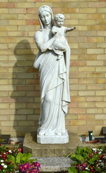 Sculpture outside Immaculate Conception Catholic Church, Sandhurst