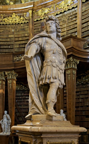 Statue Charles VI Prunksaal P P Strudel