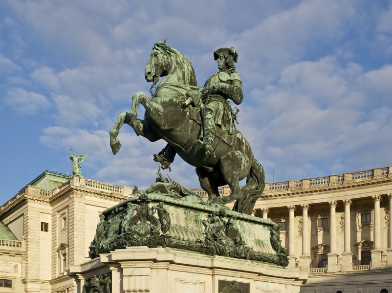 Statue Eugenio of Savoy Heldenplatz Vienna Austria