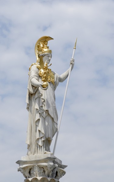 Statue of Athena, Parliament building (Vienna) 01