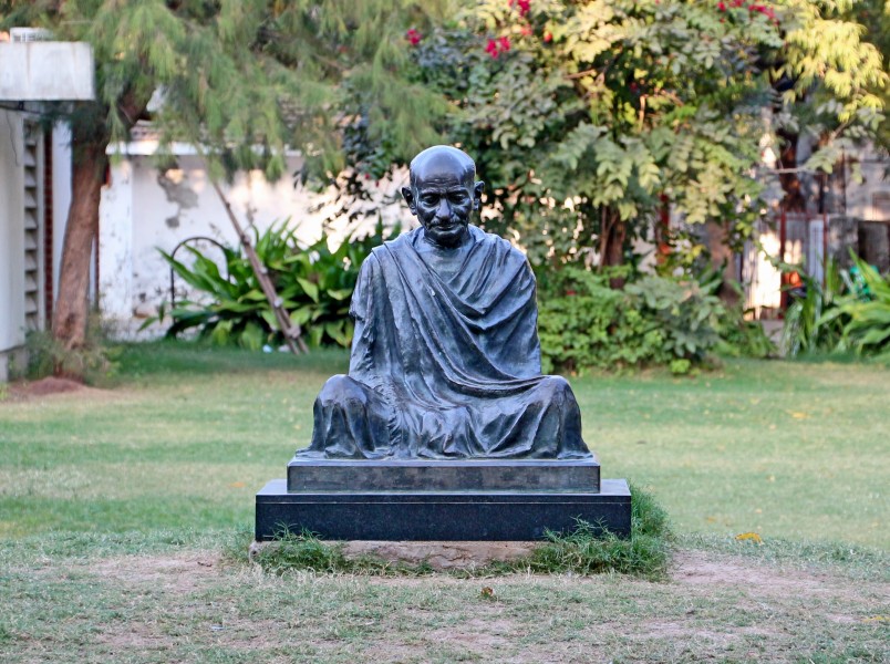 Statue of Gandhi at Sabarmati Ashram