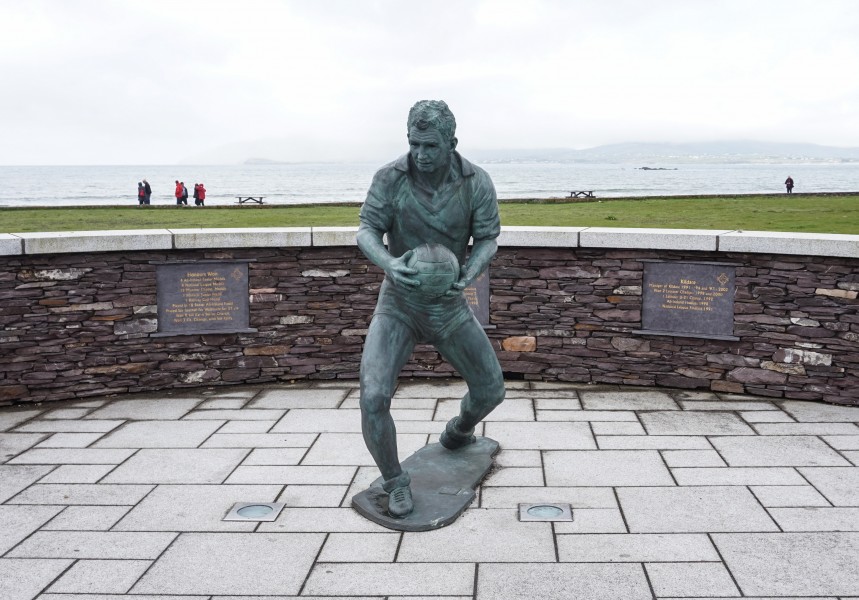 Statue of Mick O'Dwyer in Waterville