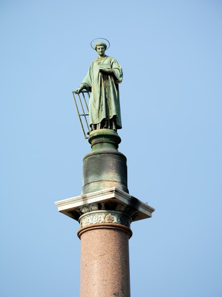 Statue of Saint Lorenzo in front of San Lorenzo fuori le mura (Rome)