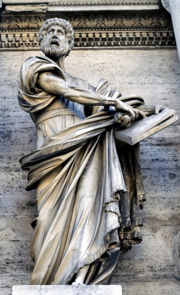 Statue of St. Peter on Porta del Popolo