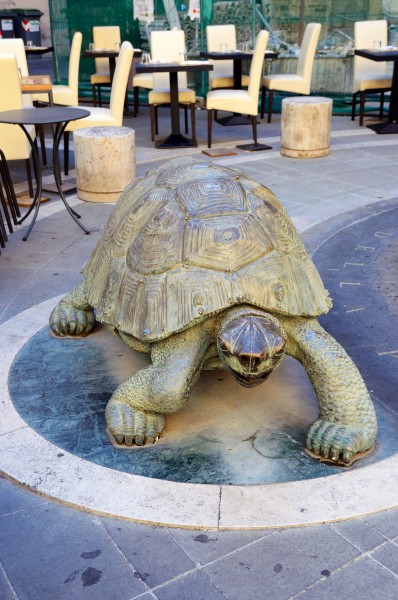 Statue of turtle in Spoleto
