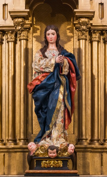 Statue Virgin Mary Monastery San Hieronimo, Granada, Andalusia, Spain