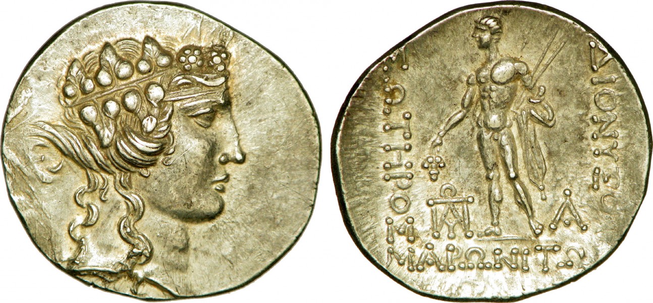 Tétradrachme de Thrace représentant Dionysos