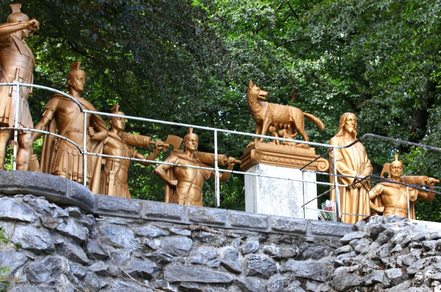 the Way of the Cross in Lourdes, France, August 2013, station 1/14