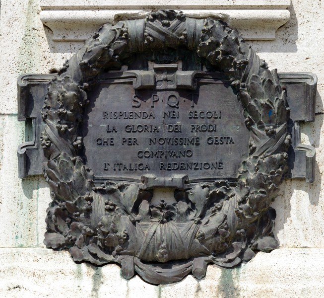 Wreath for victims of world Wars in Frascati
