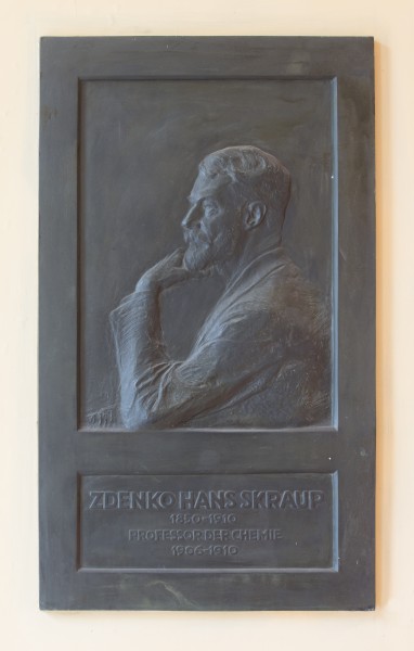 Zdenko Hans Skraup (Nr. 64) relief in the Arkadenhof, University of Vienna-9317-Bearbeitet