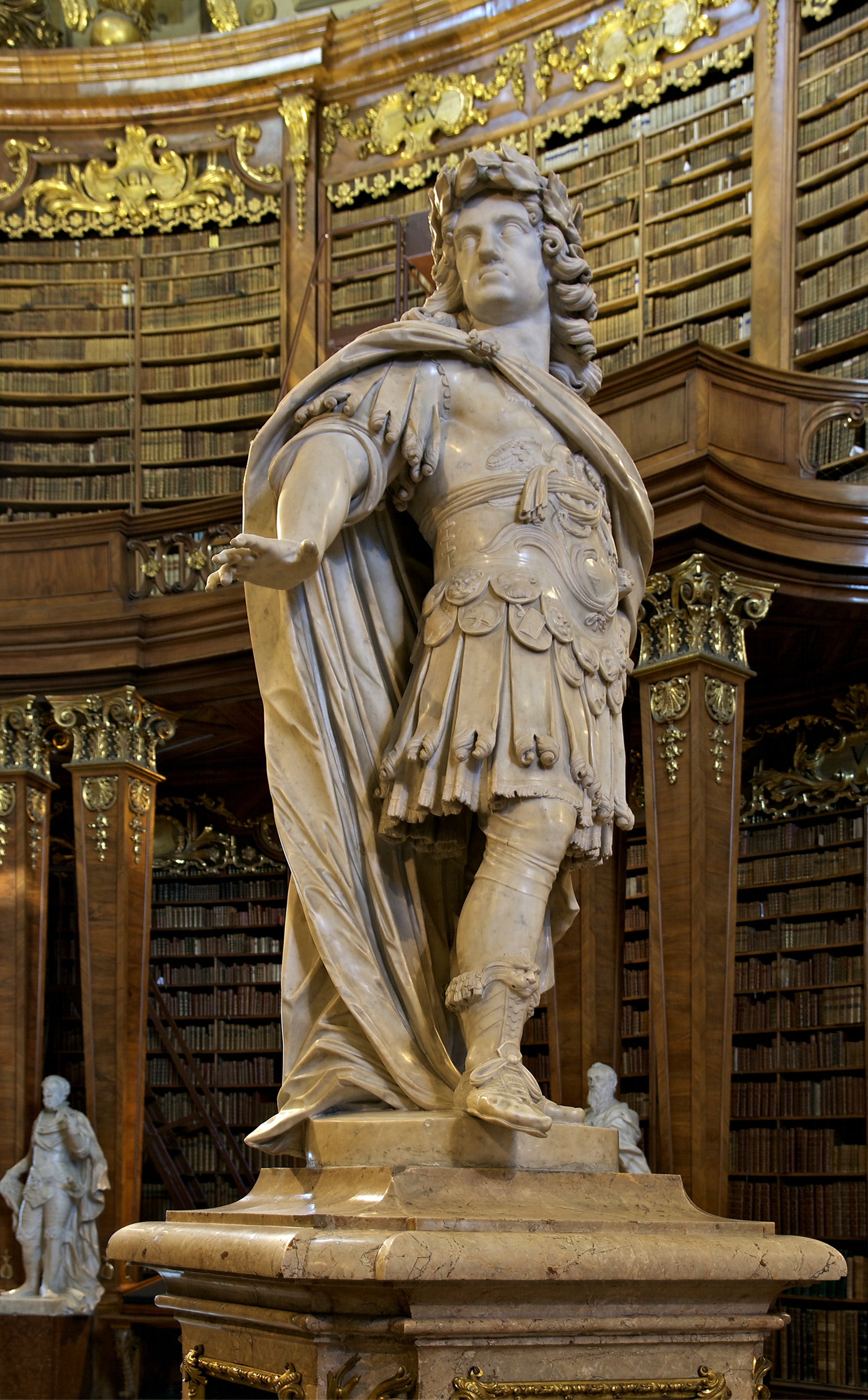 Statue Charles VI Prunksaal P P Strudel