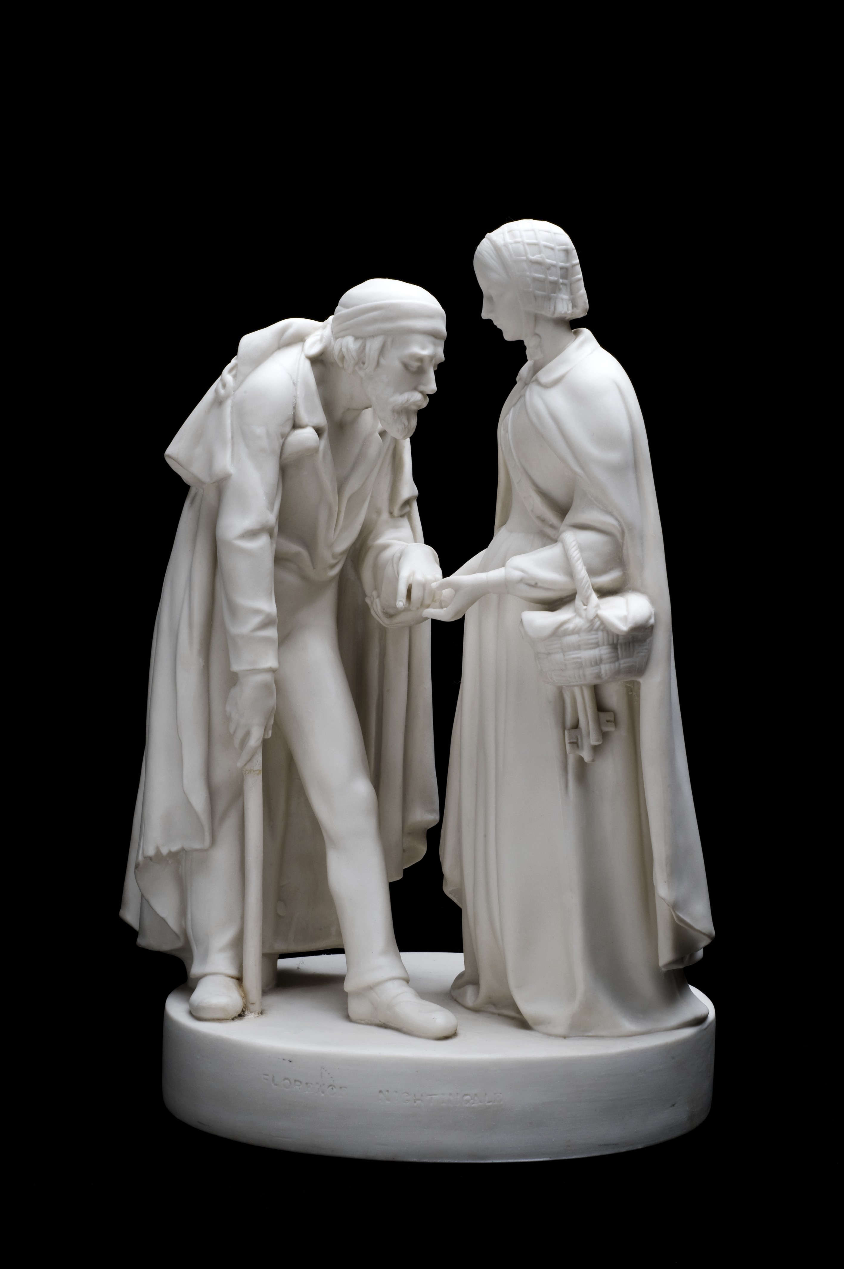 Statue of Florence Nightingale and a wounded soldier, Englan Wellcome L0058883