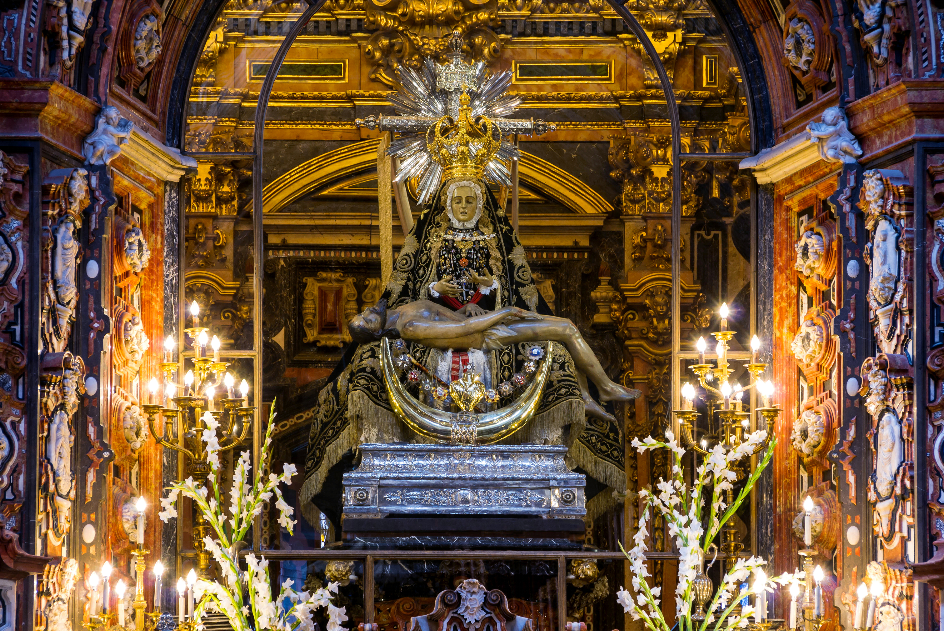 Statue of Nuestra Señora de las Angustias, Granada, Spain
