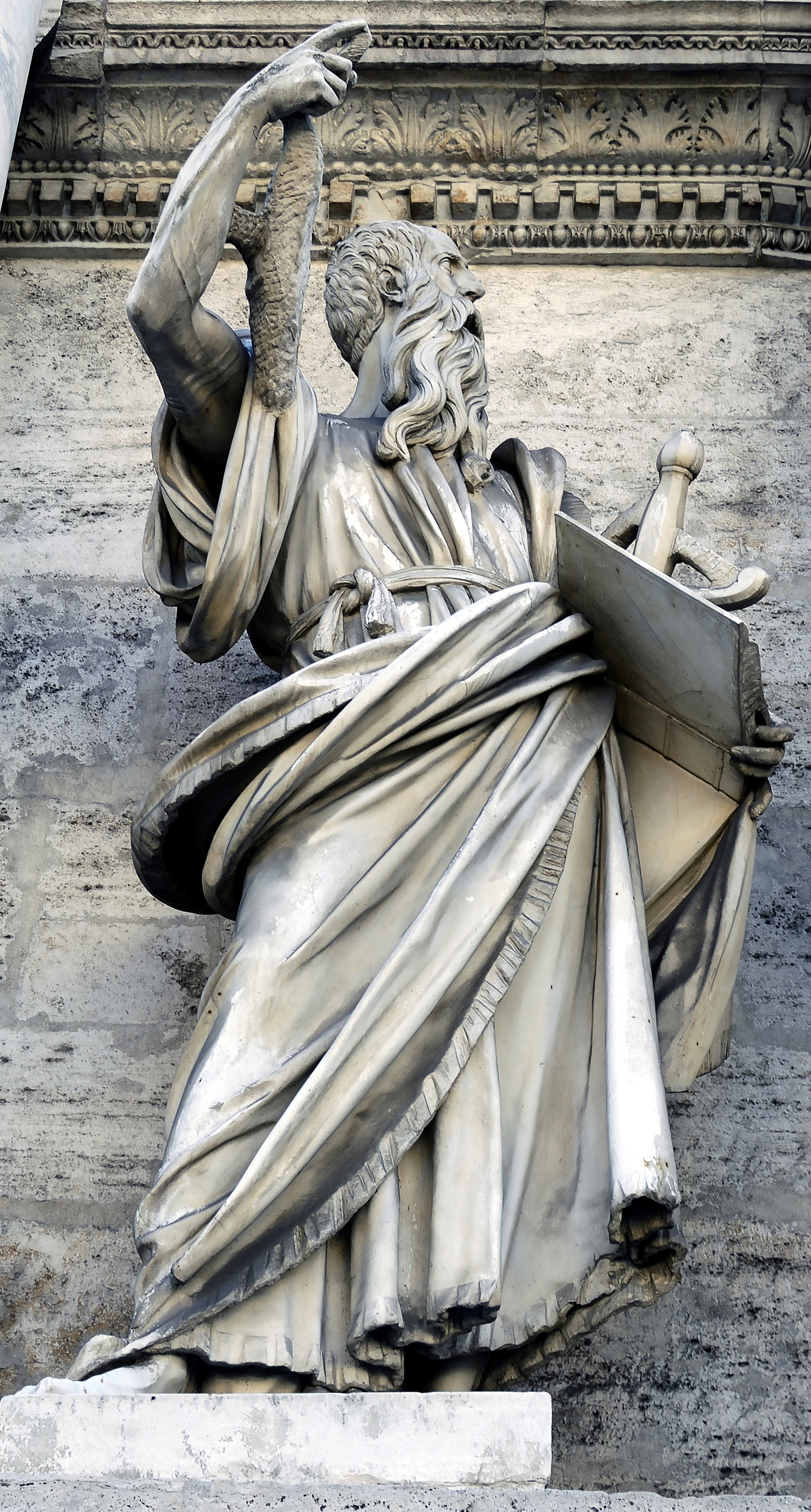 Statue of St. Paul on Porta del Popolo