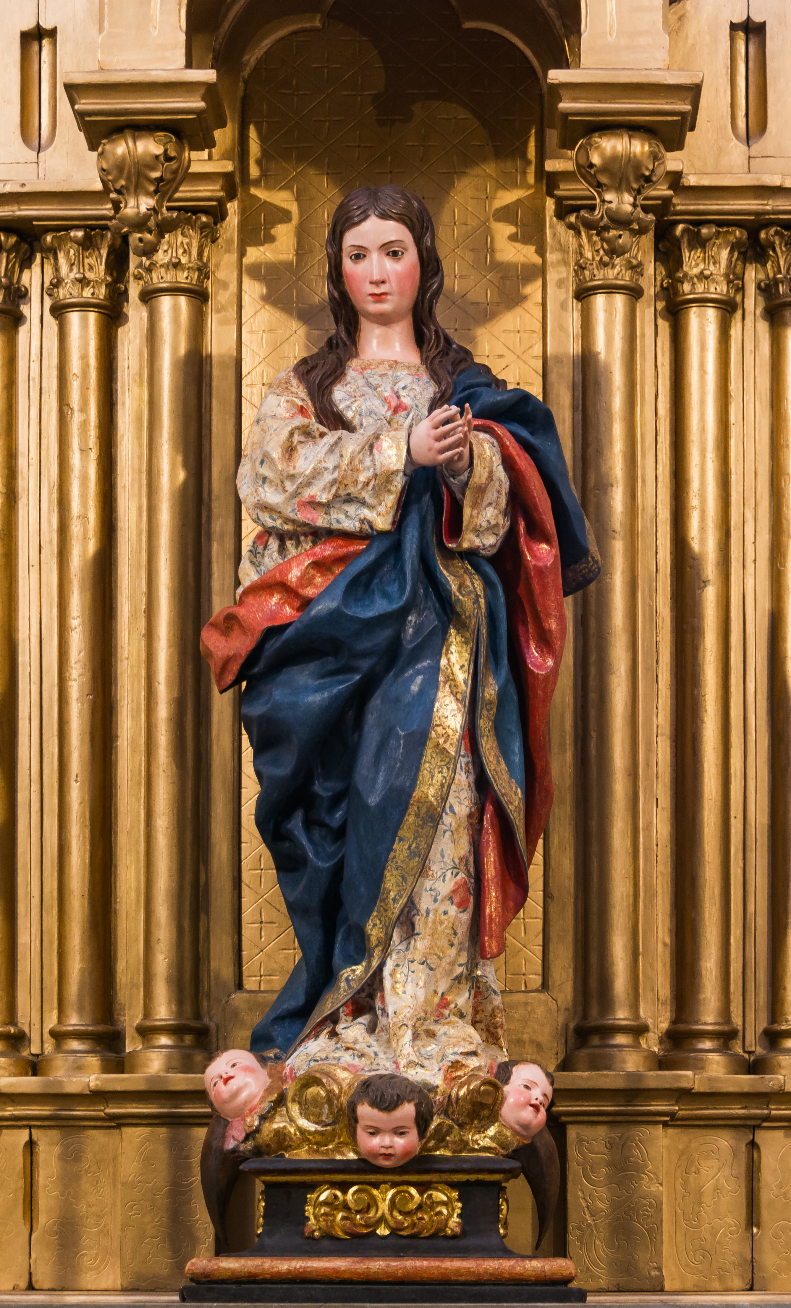 Statue Virgin Mary Monastery San Hieronimo, Granada, Andalusia, Spain