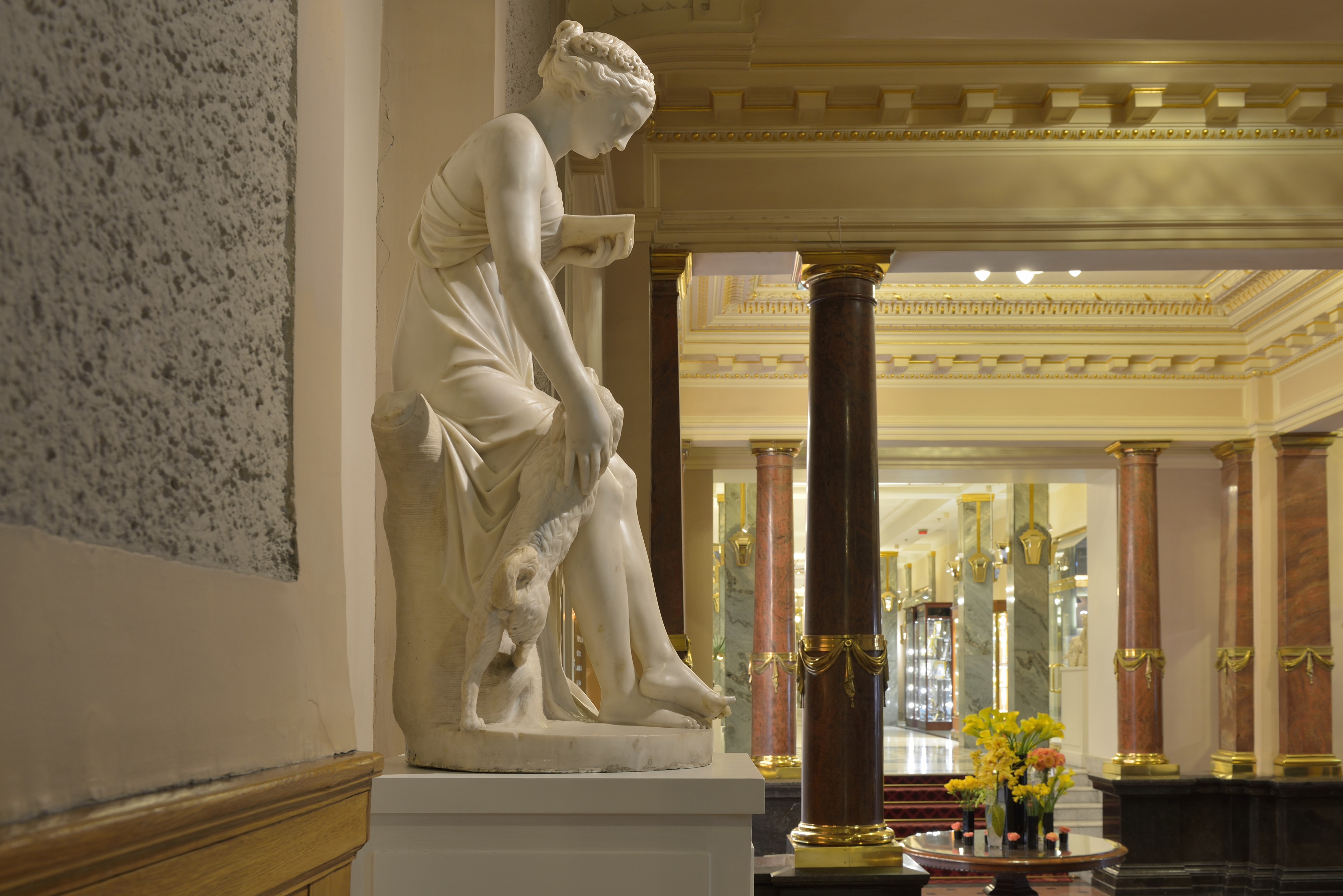 Belmond Grand Hotel Europe Saint Petersburg marble statue entrance