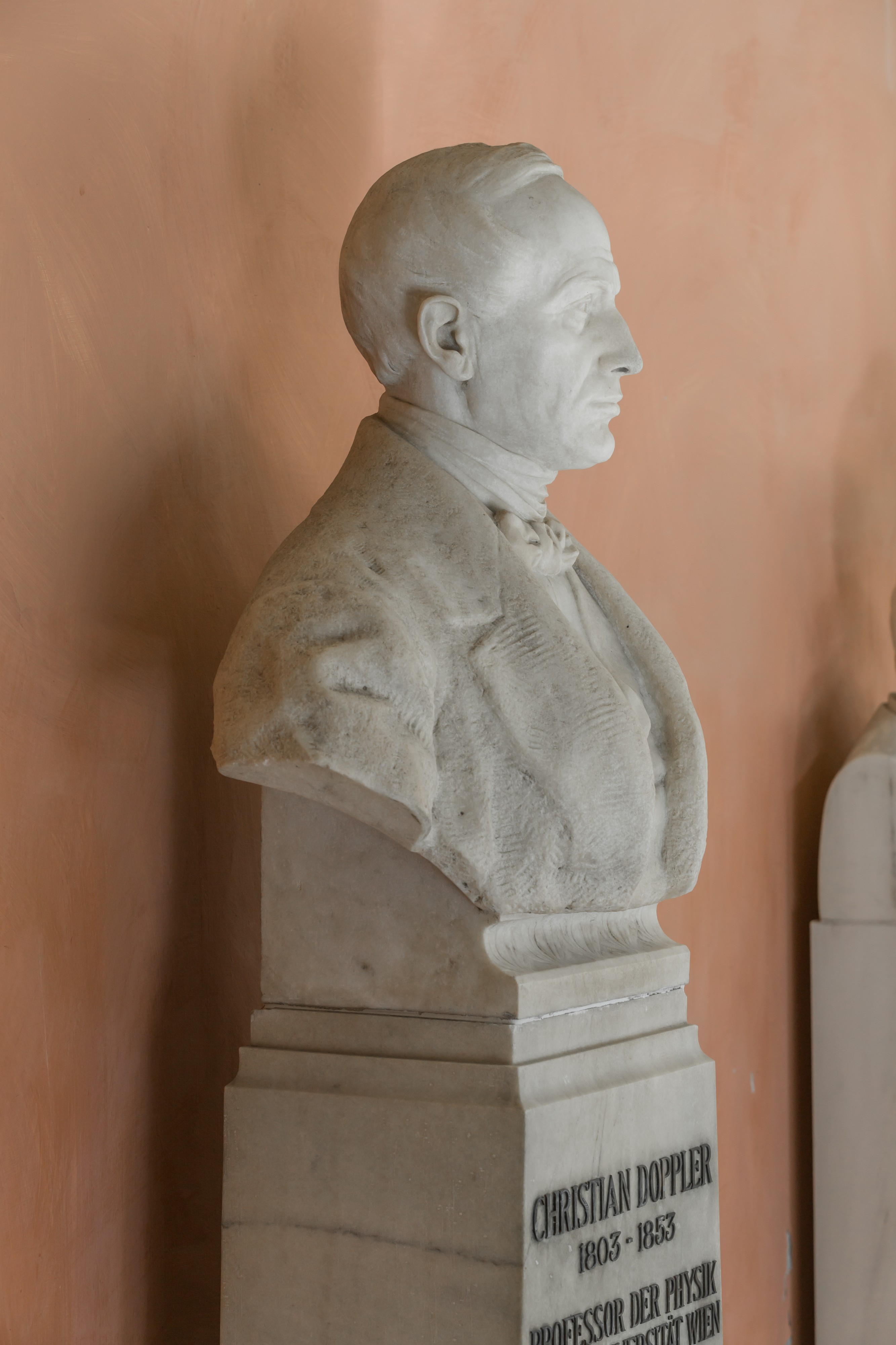 Christian Doppler (1803-1853), Nr. 111, bust (marble) in the Arkadenhof of the University of Vienna-2930