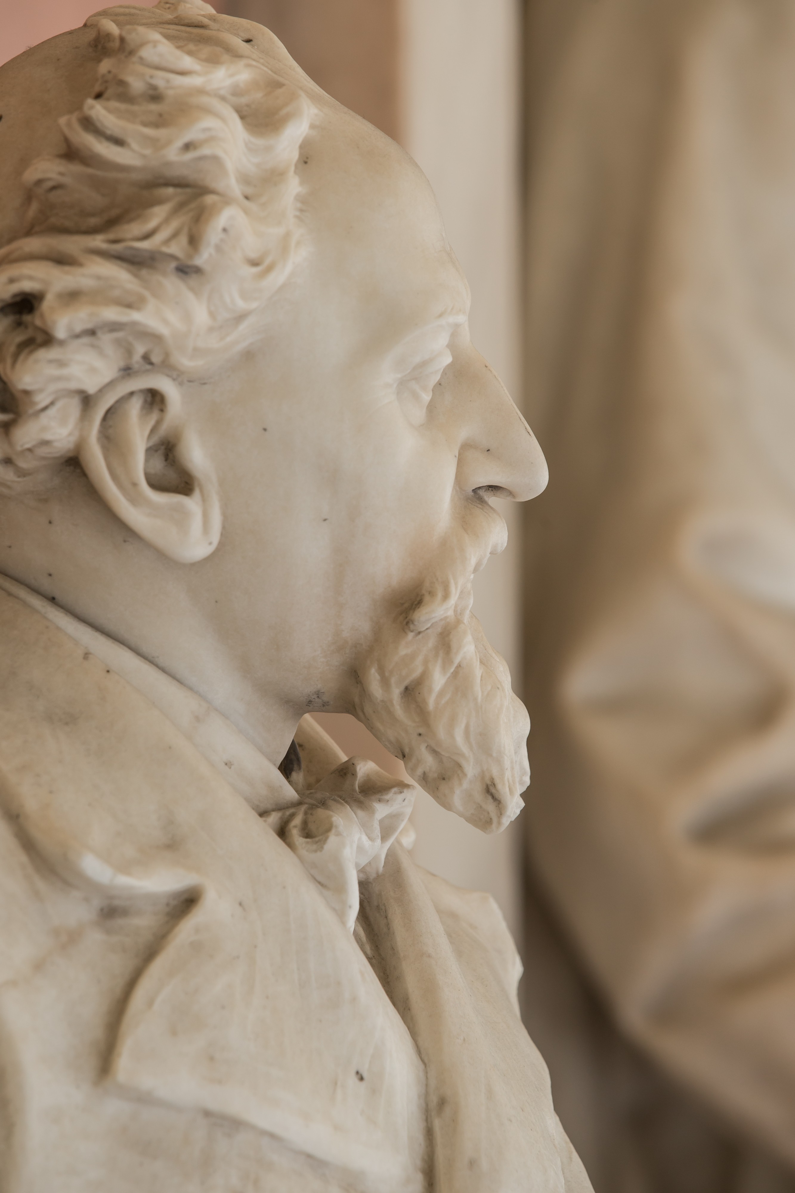 Karl Stoerk (1832-1899), physician, Nr. 129, bust (marble) in the Arkadenhof of the University of Vienna-3580