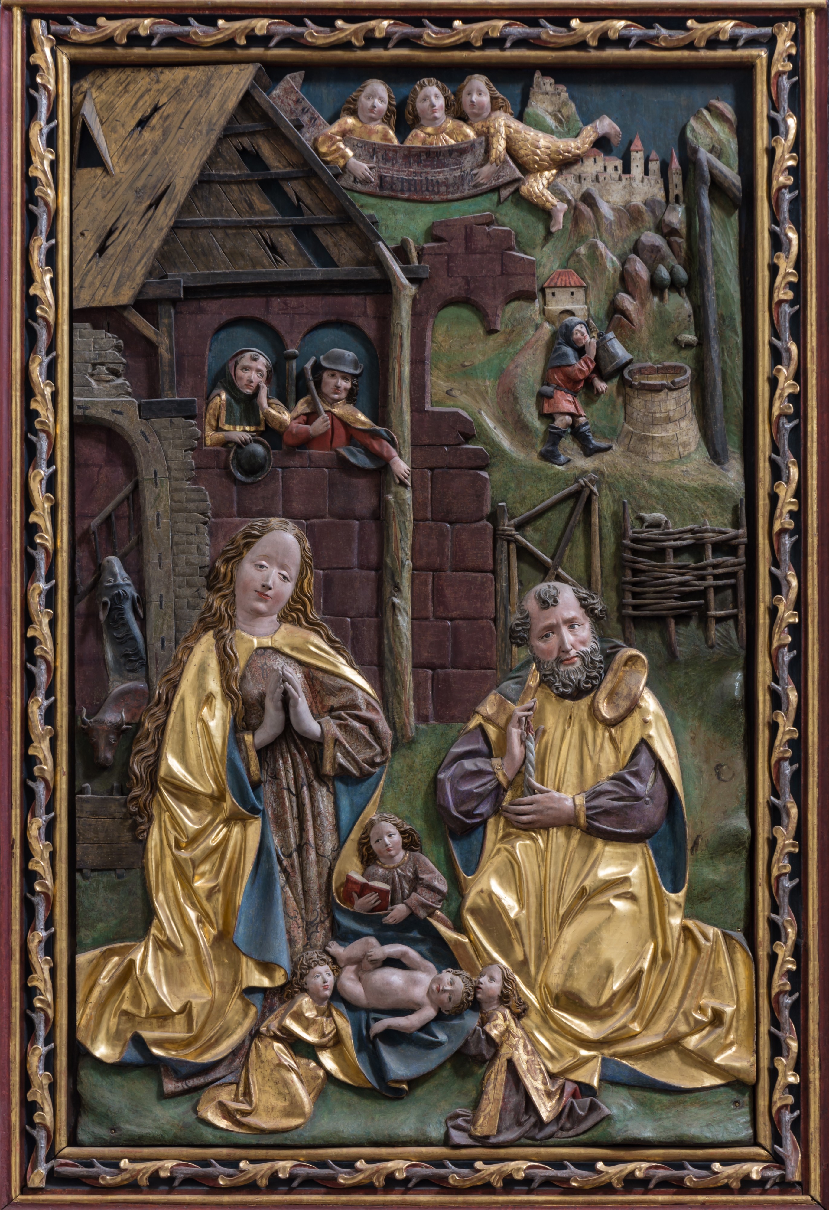Maria Laach Kirche Flügelaltar Geburt 01
