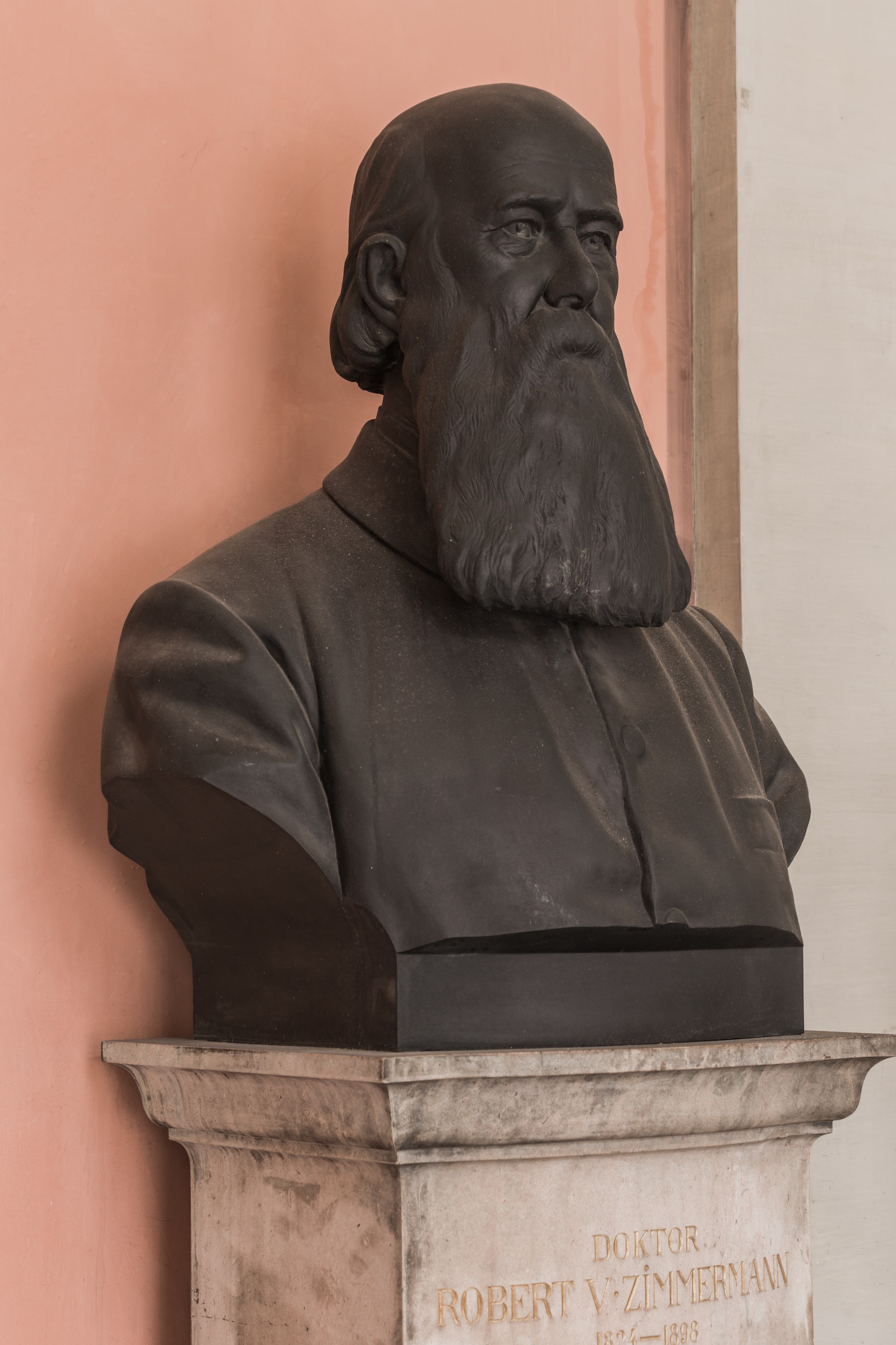 Robert von Zimmermann (Nr. 22) - Bronce bust in the Arkadenhof, University of Vienna - 0323