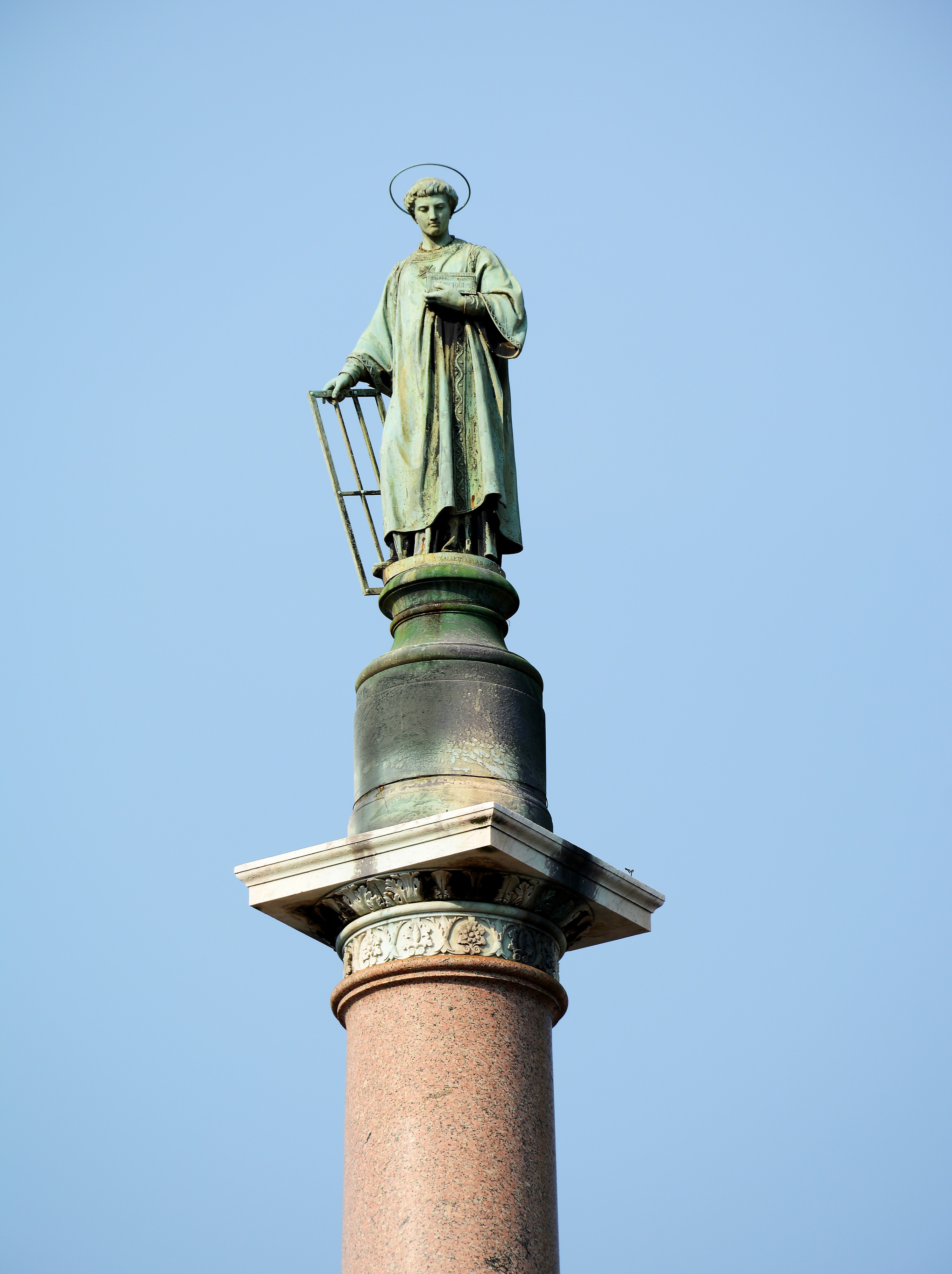 Statue of Saint Lorenzo in front of San Lorenzo fuori le mura (Rome)