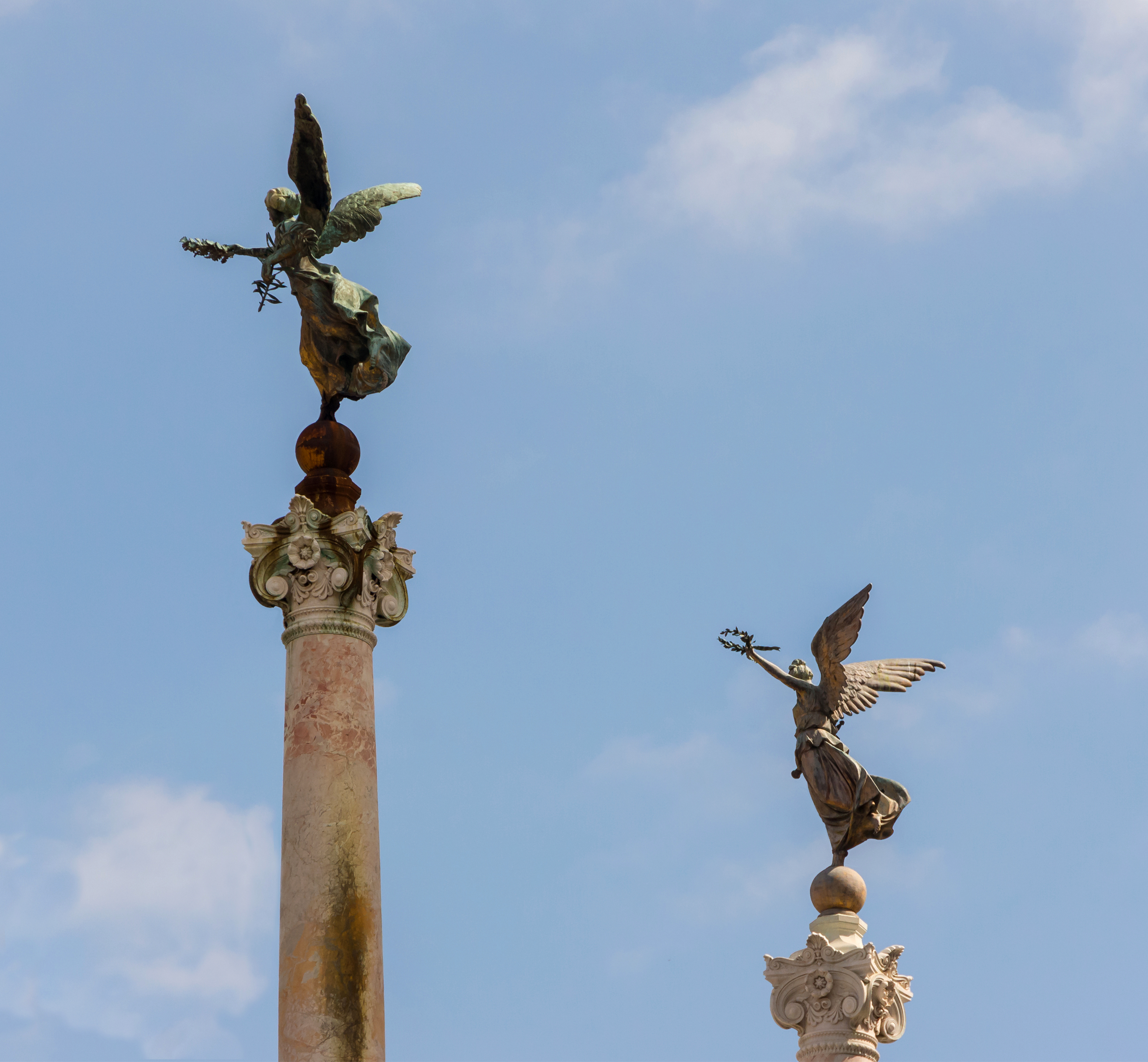 Two winged Victories at the Vittoriano, Rome, Italy