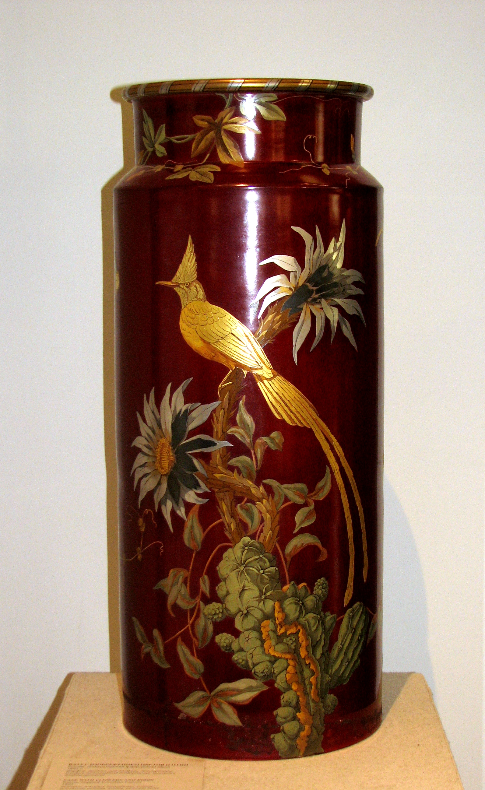 Vase with flowers and paradise bird 01
