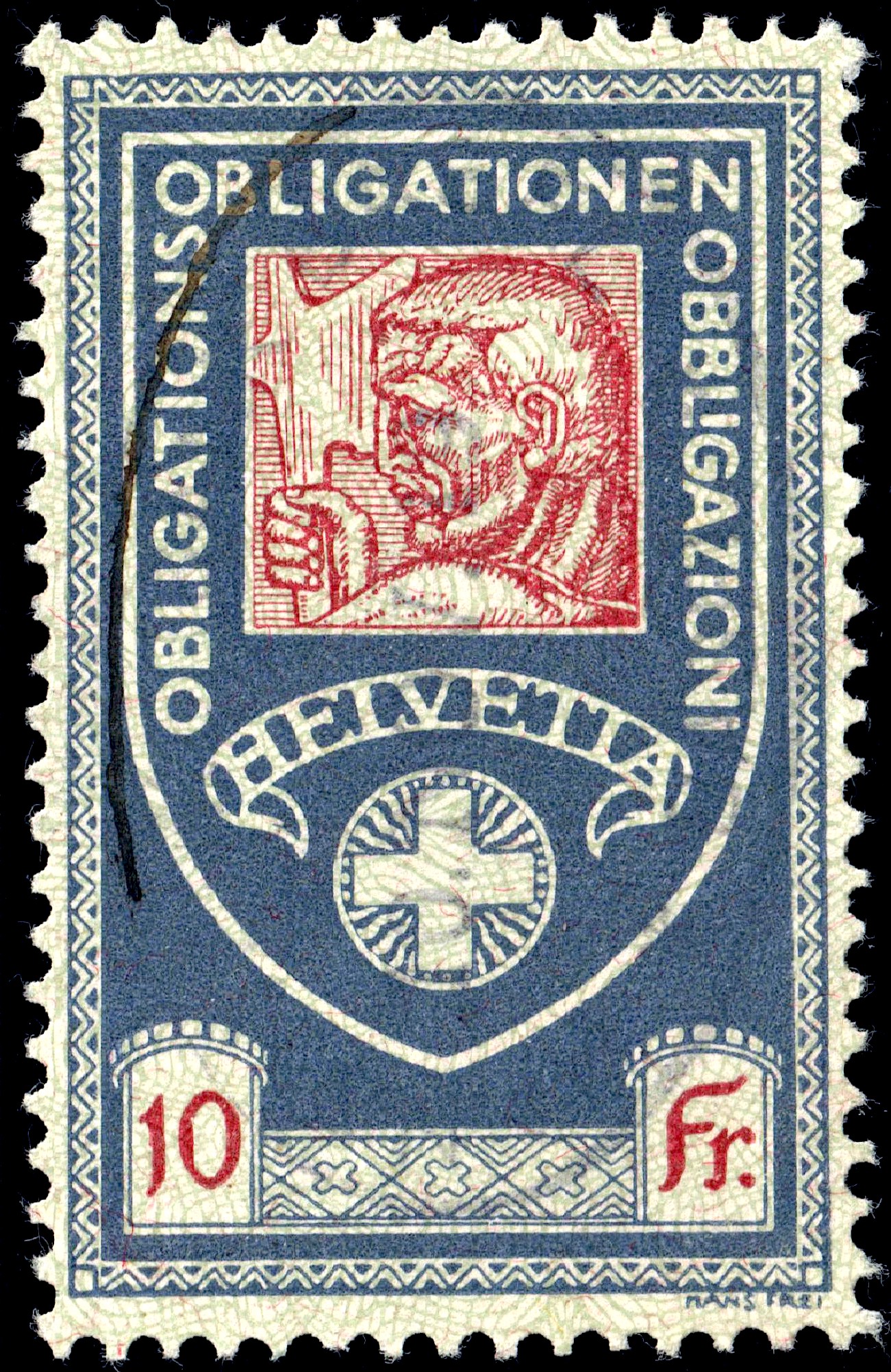 Switzerland federal bonds revenue 1915 10Fr - 11